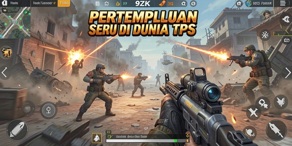 Gameplay aksi nyata di 9ZK dengan pertempuran intens.