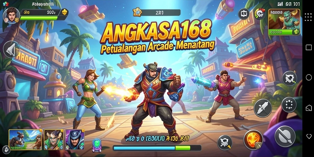Screenshot ANGKASA168 menunjukkan aksi seru dalam gameplay Arcade.