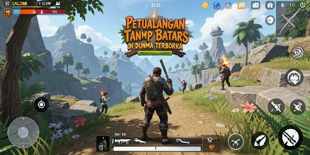 Tangkapan layar utama CALO288 menampilkan petualangan seru di dunia terbuka.