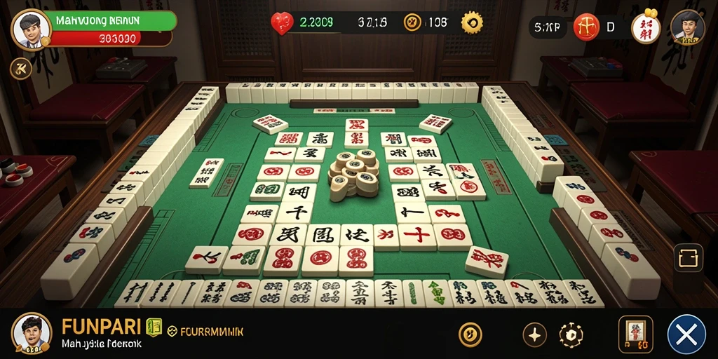 Screenshot gameplay seru dari permainan Mahjong FUNPARI.