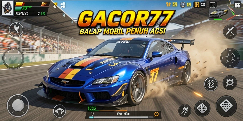 Tampilan gameplay seru dari GACOR77 dengan balapan penuh aksi.