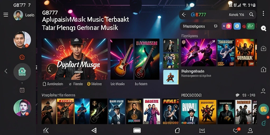 Tampilan menarik dari gameplay GB777 yang penuh musik.