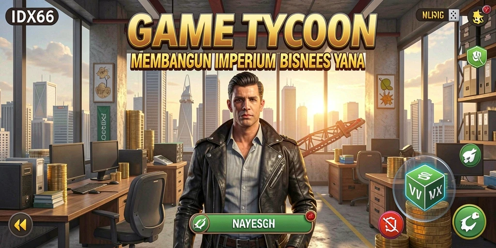 Tampilan gameplay <strong>IDX66</strong> dengan strategi Tycoon yang menarik.