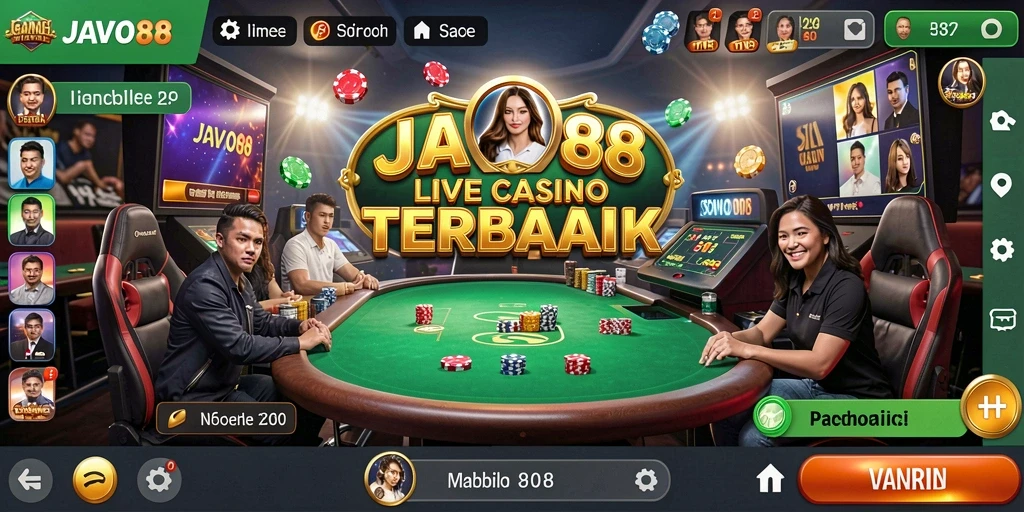 Tampilan menarik dari gameplay Live Casino JAVO88 dengan dealer langsung.