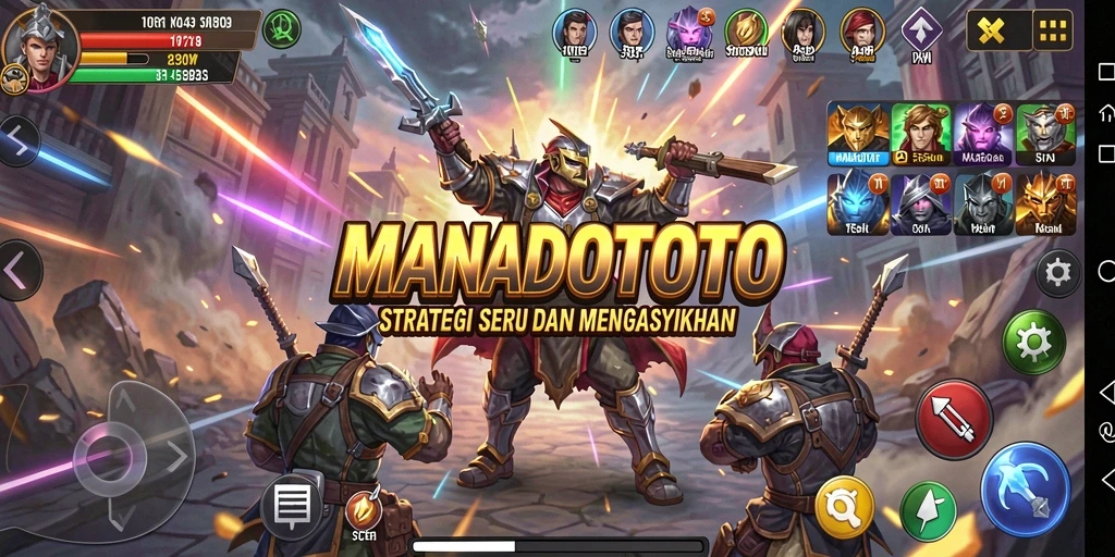 Tampilan menarik dari gameplay strategis MANADOTOTO.
