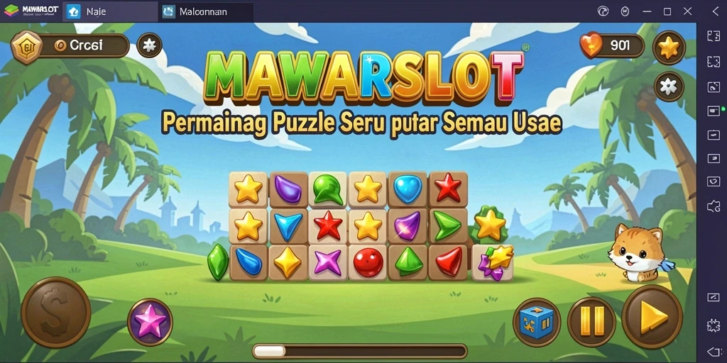 Tampilan gameplay seru dari MAWARSLOT dengan tantangan Puzzle.