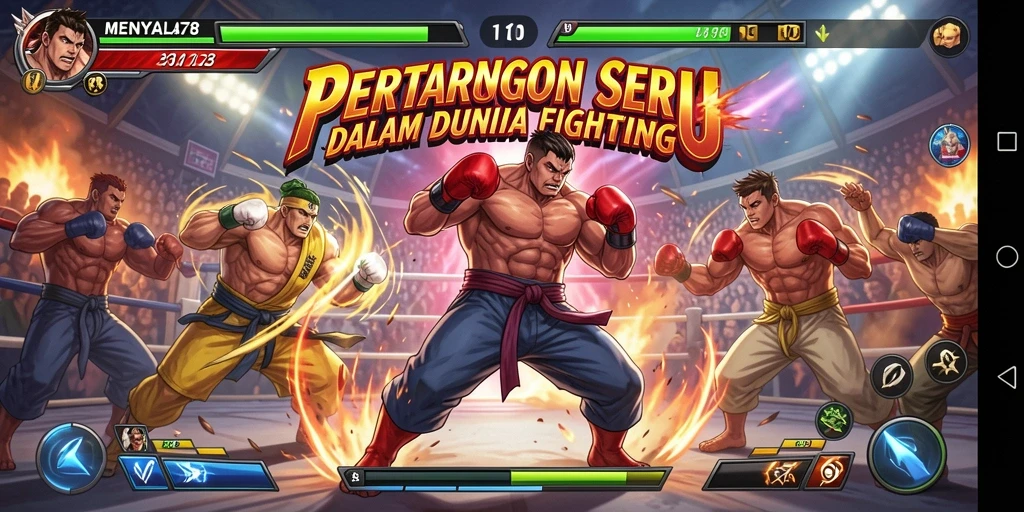 Tampilan gameplay MENYALA78 yang menegangkan saat pertarungan berlangsung.