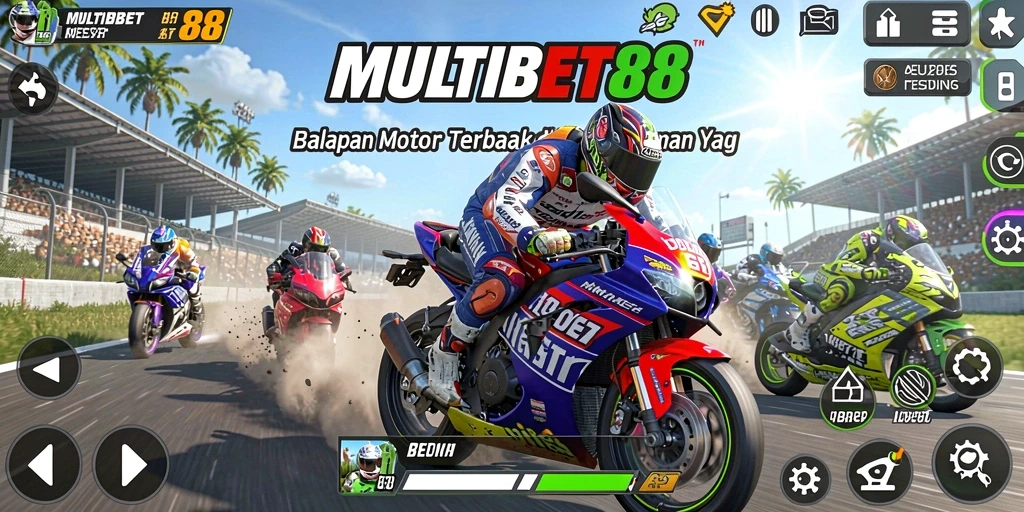 Gameplay seru MULTIBET88 menampilkan aksi balap motor yang mendebarkan.