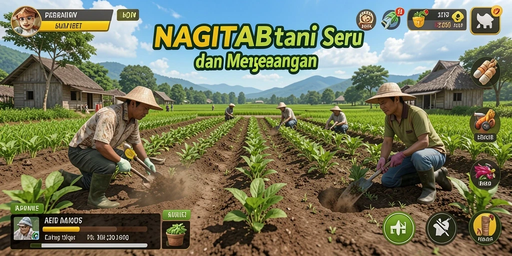 Screenshot NAGITABET menunjukkan gameplay bertani yang menarik dan menyenangkan.
