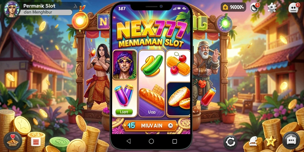Screenshot gameplay NEX777 menampilkan suasana slot yang mendebarkan.
