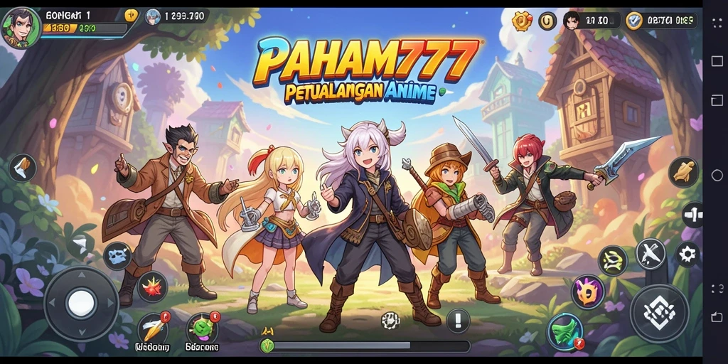 Tangkapan layar utama PAHAM777 menampilkan aksi seru di dunia Anime.