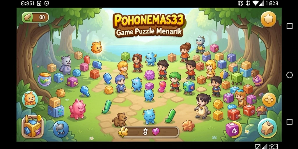Tampilan gameplay yang menampilkan tantangan puzzle yang menarik di POHONEMAS33.