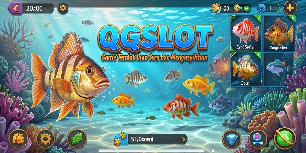 Tampilan gameplay seru dalam QQSLOT Tembak Ikan.