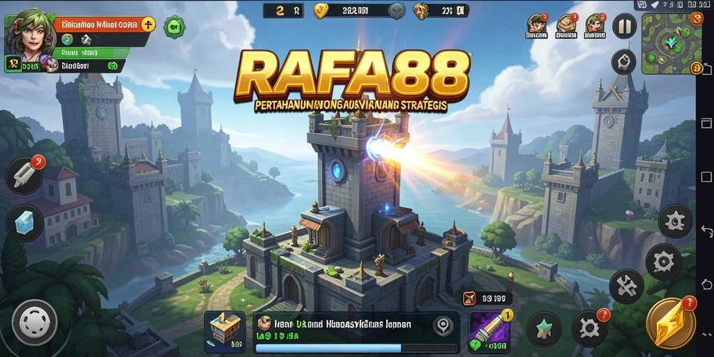 Screenshot gameplay RAFA88 menampilkan aksi Tower Defense yang seru.