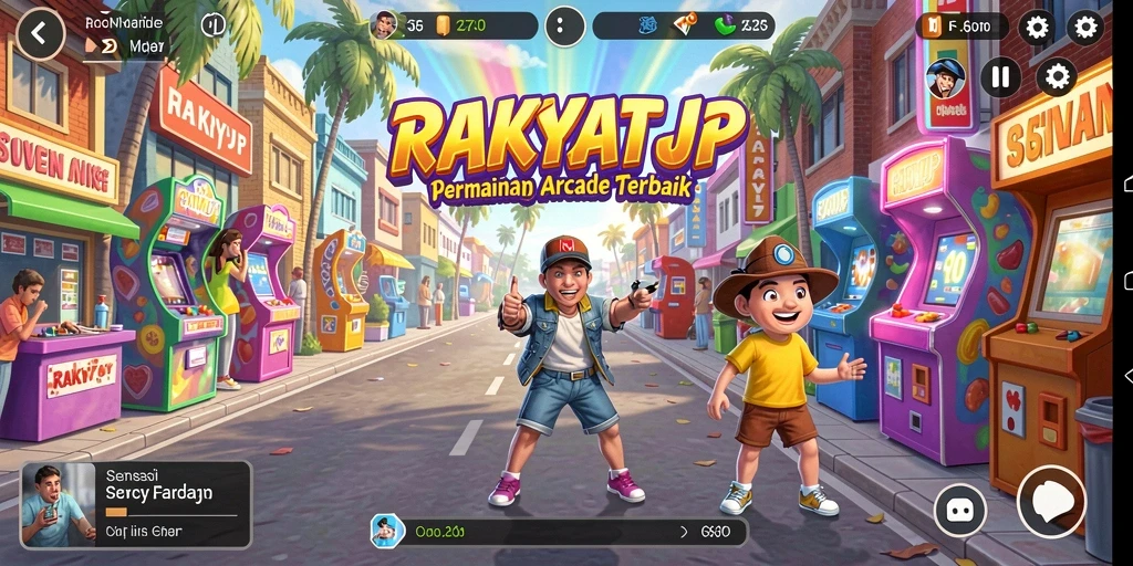 Tampilan gameplay menegangkan dan seru dalam RAKYATJP.