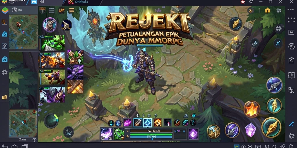 Tampilan gameplay seru di dunia fantasi REJEKI.