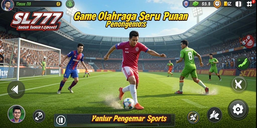 Tangkapan layar utama SL777 menampilkan aksi olahraga yang mendebarkan.