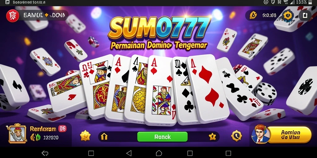 Tampilan gameplay seru dari SUMO777 dalam aksi domino.