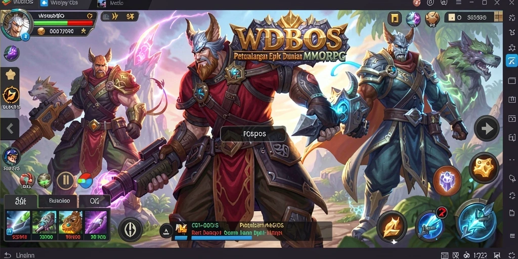 Tampilan gameplay WDBOS yang memukau dalam dunia MMORPG.